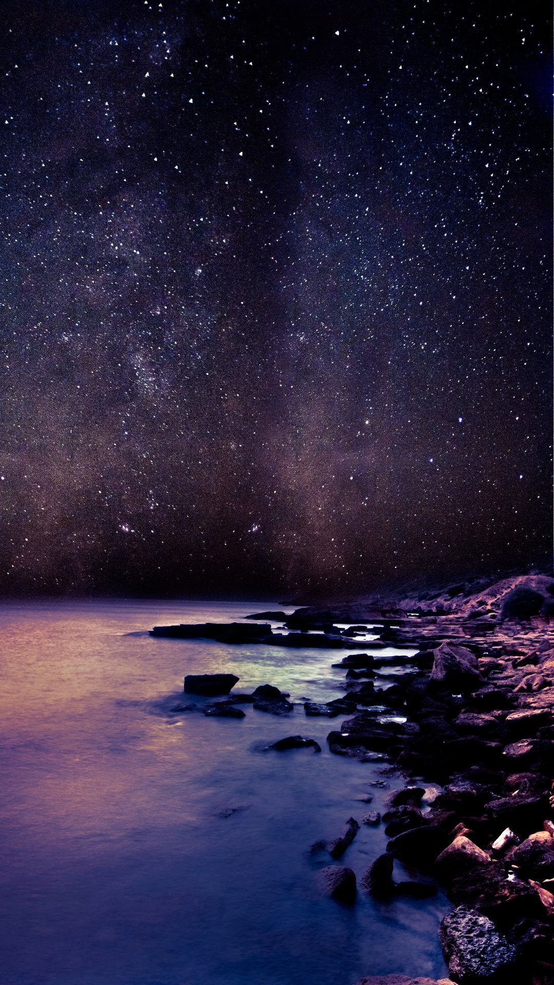 Starlit Sky And Sea Iphone Wallpapers