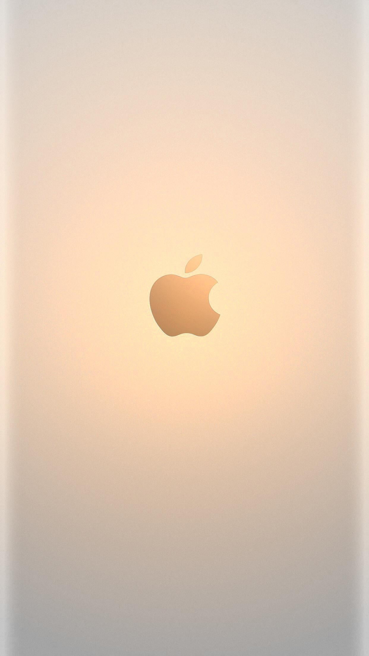 アップルロゴ 淡いゴールド Iphone Wallpapers