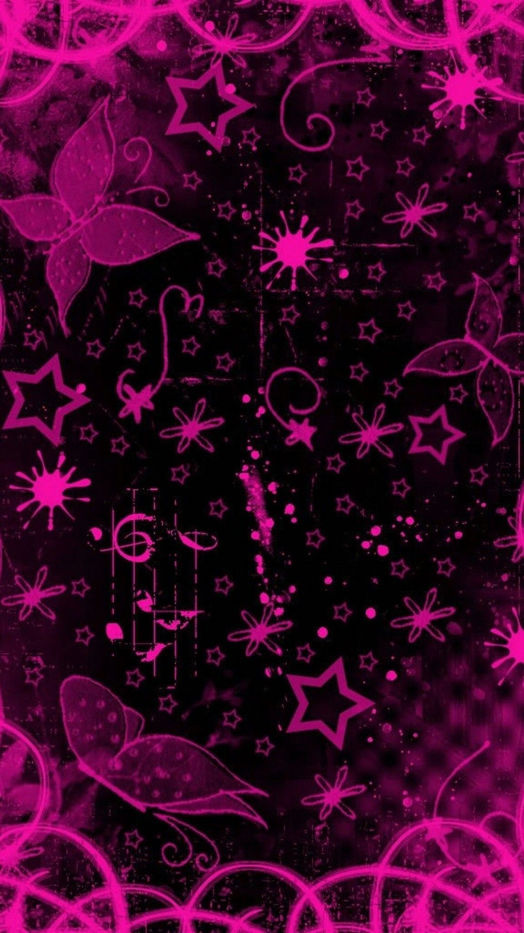 ガーリーなスマホ壁紙 ピンク ブラック Iphone Wallpapers