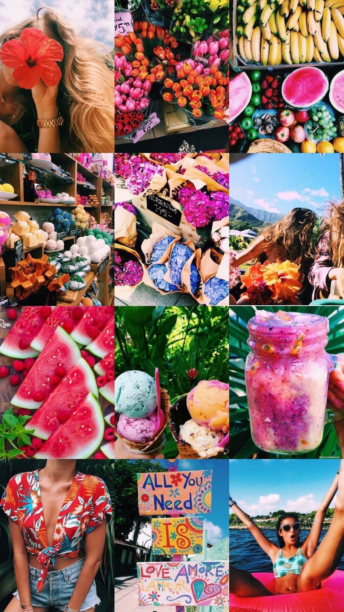 Summer Collage Wallpapers  iPhone Wallpapers