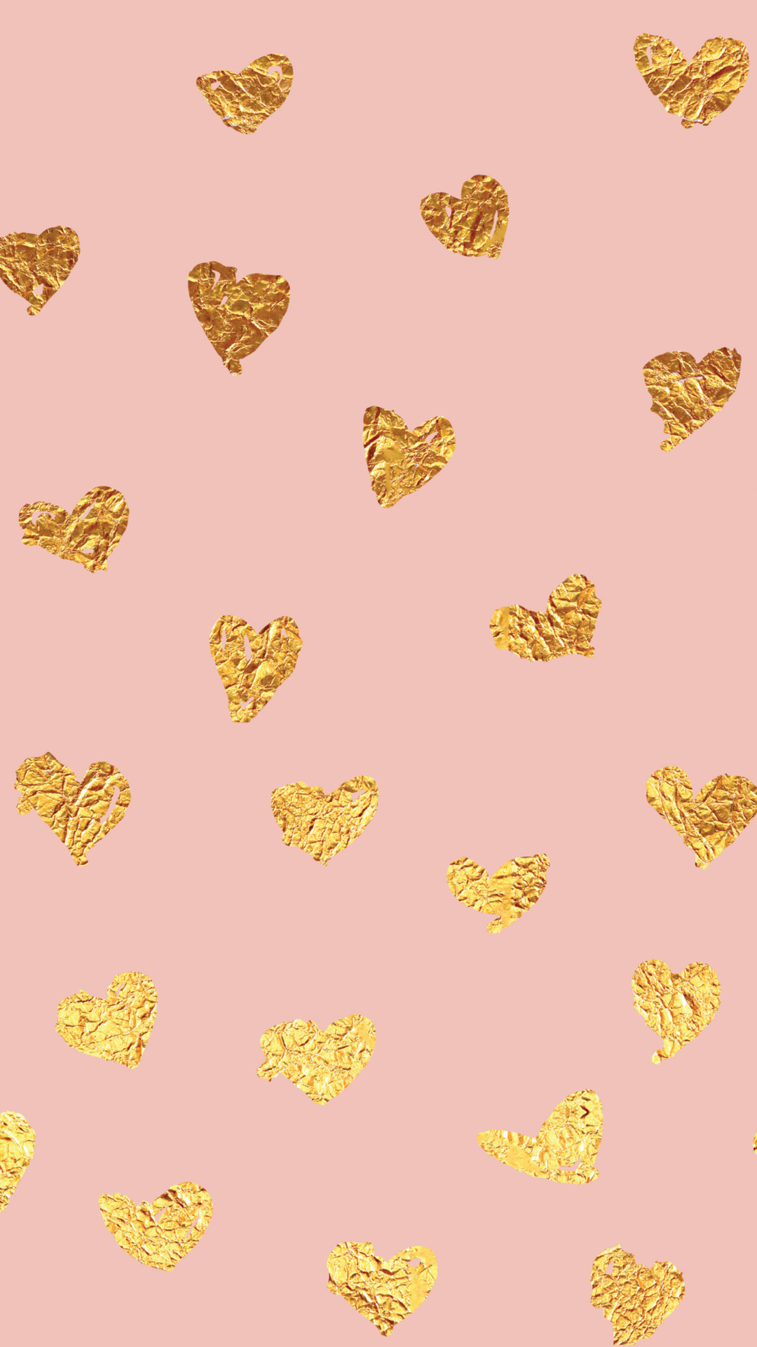 Gold Heart Pattern Iphone Wallpapers