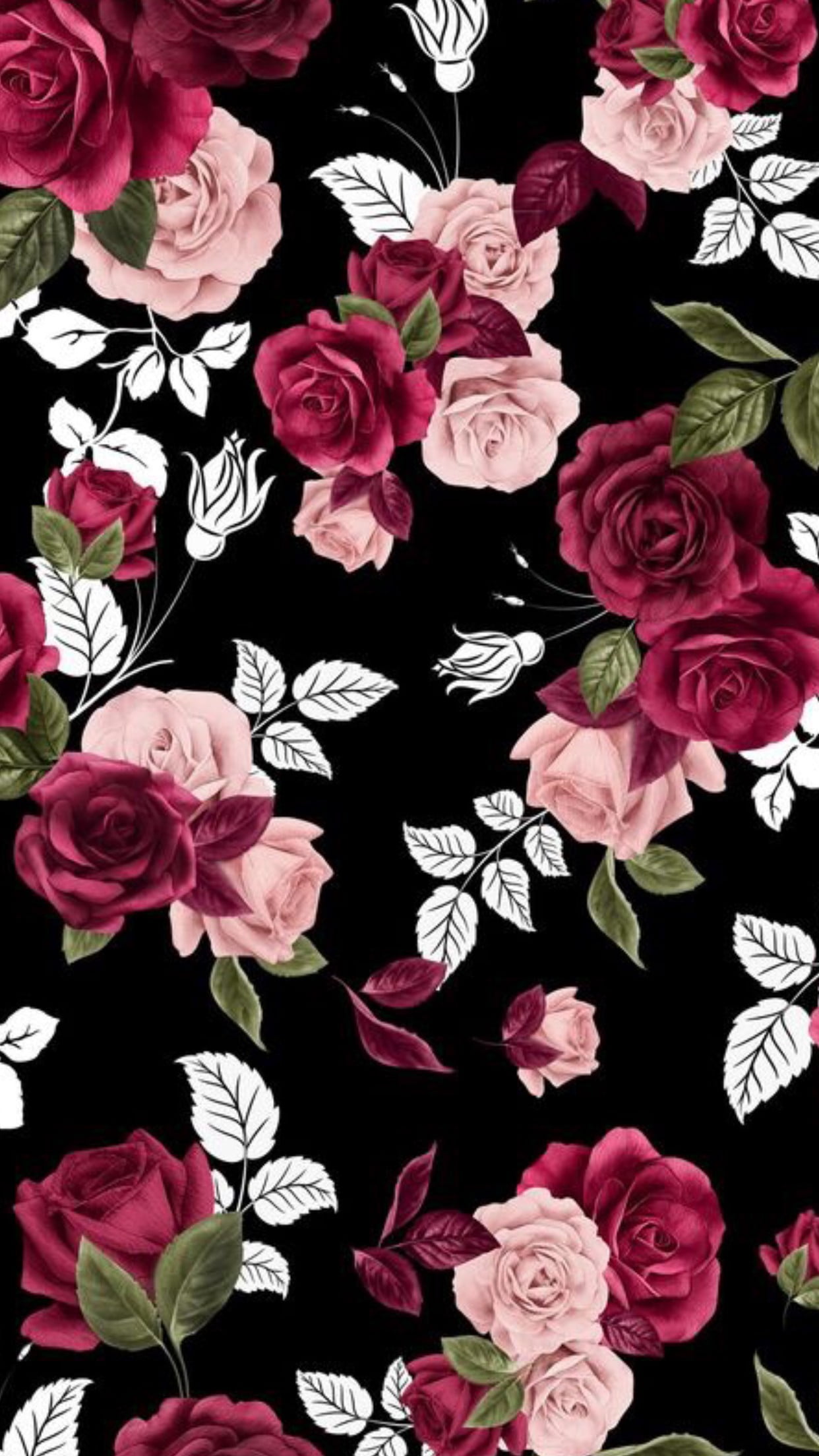薔薇の花柄 Iphone Wallpapers