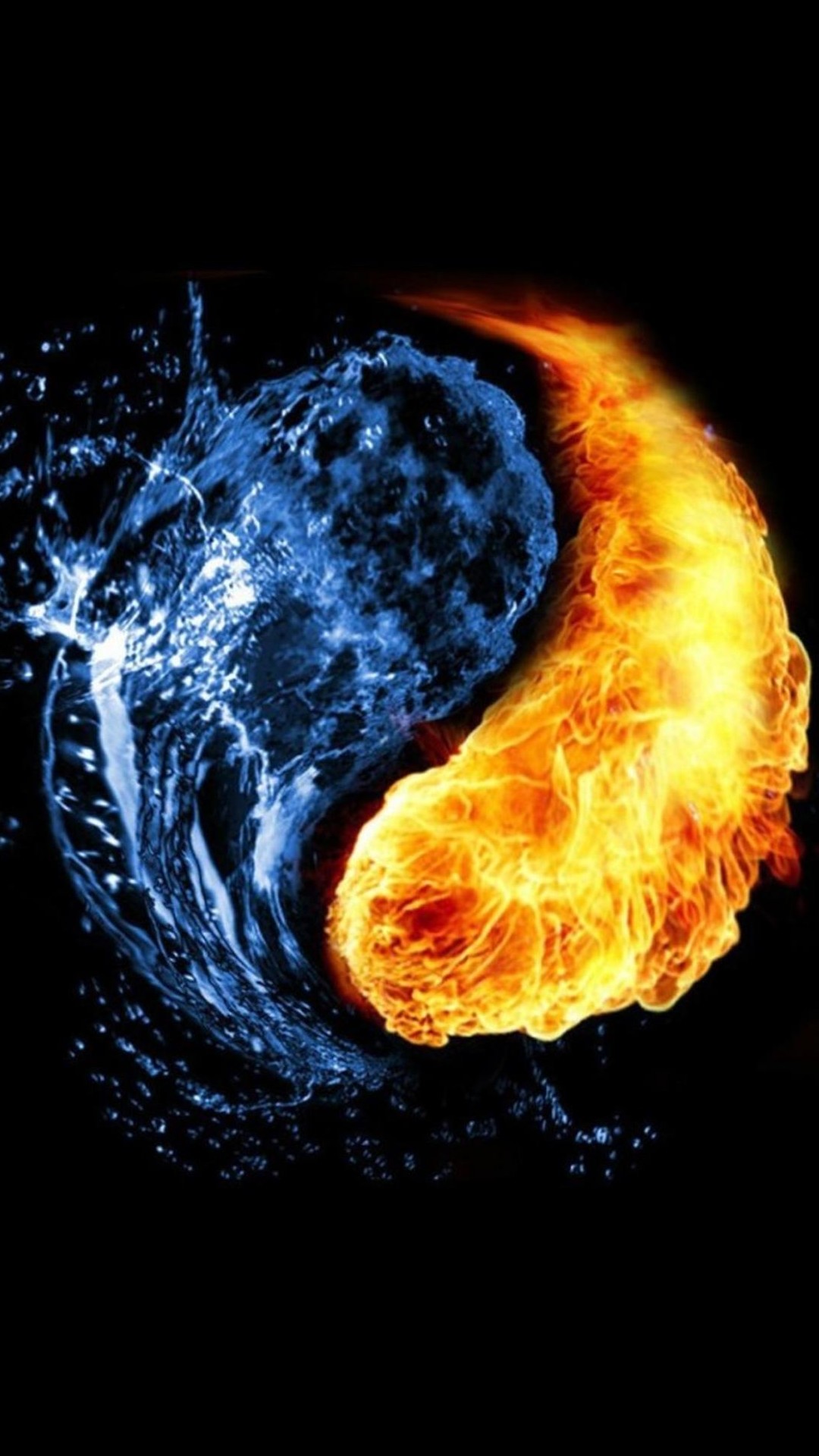 Yin And Yang Of Fire And Water Iphone Wallpapers