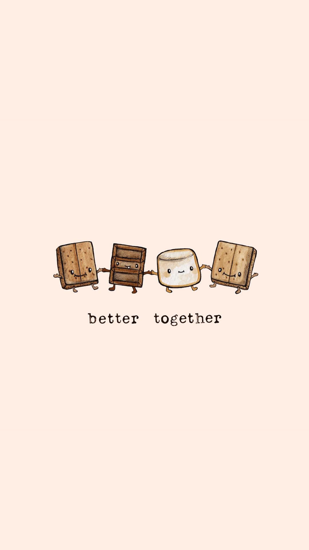 Better Together かわいいイラストのスマホ壁紙 Iphone Wallpapers