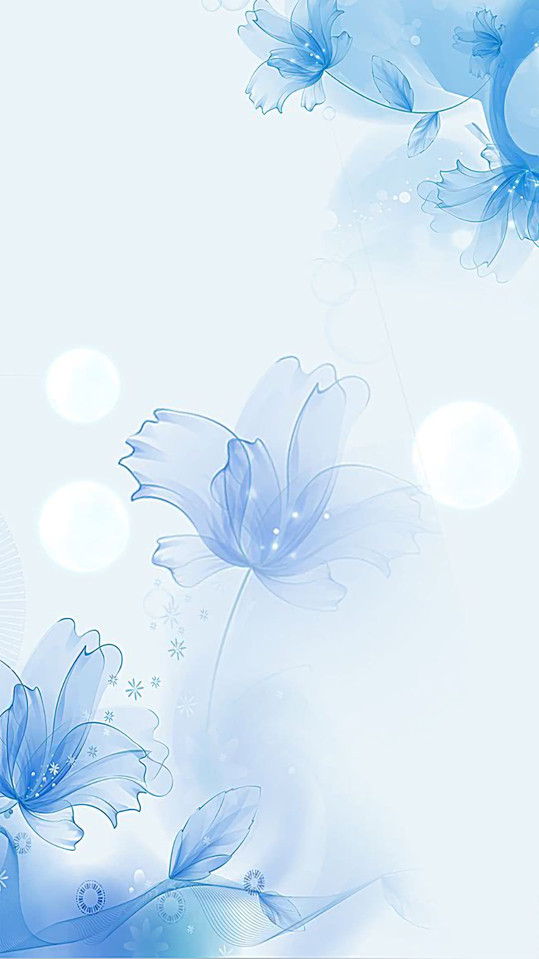 花柄 ブルー Iphone Wallpapers