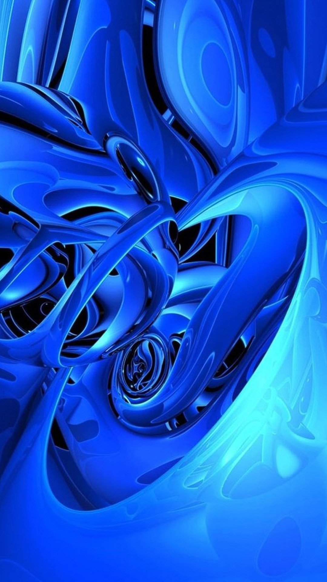 Blue 3d Abstract かっこいいブルーのスマホ壁紙 Iphone Wallpapers