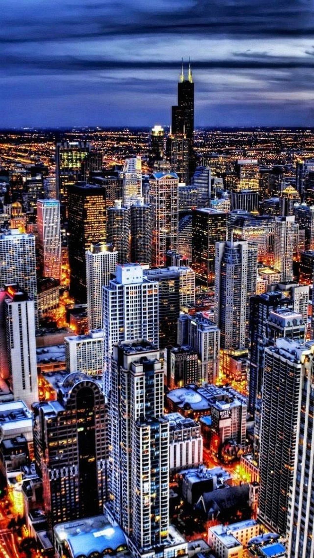 シカゴの夜景 Iphone Wallpapers