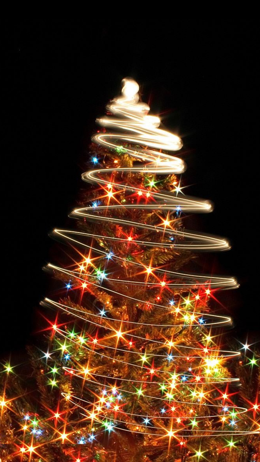 キラキラ綺麗なクリスマスツリー Iphone Wallpapers