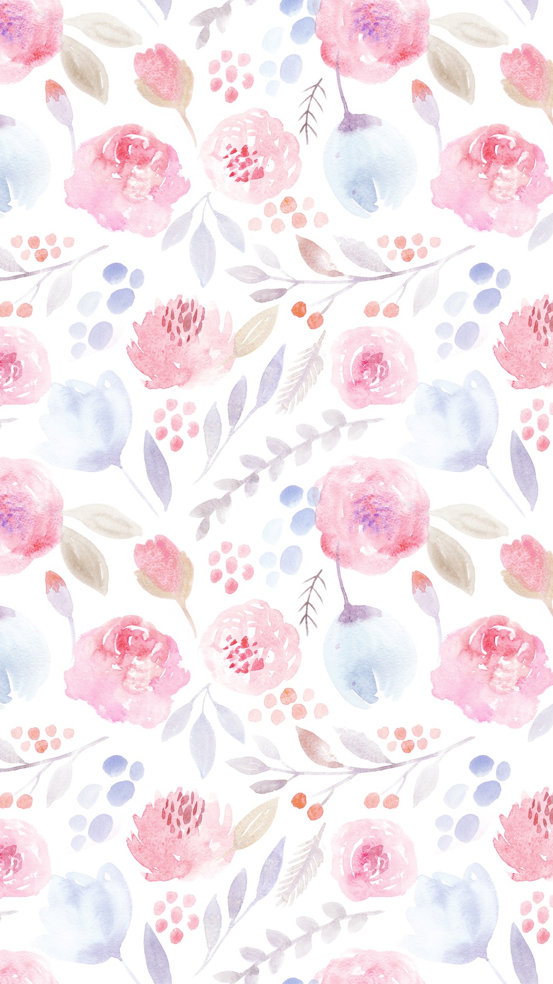 絵の具で描いた薔薇の花 Iphone Wallpapers