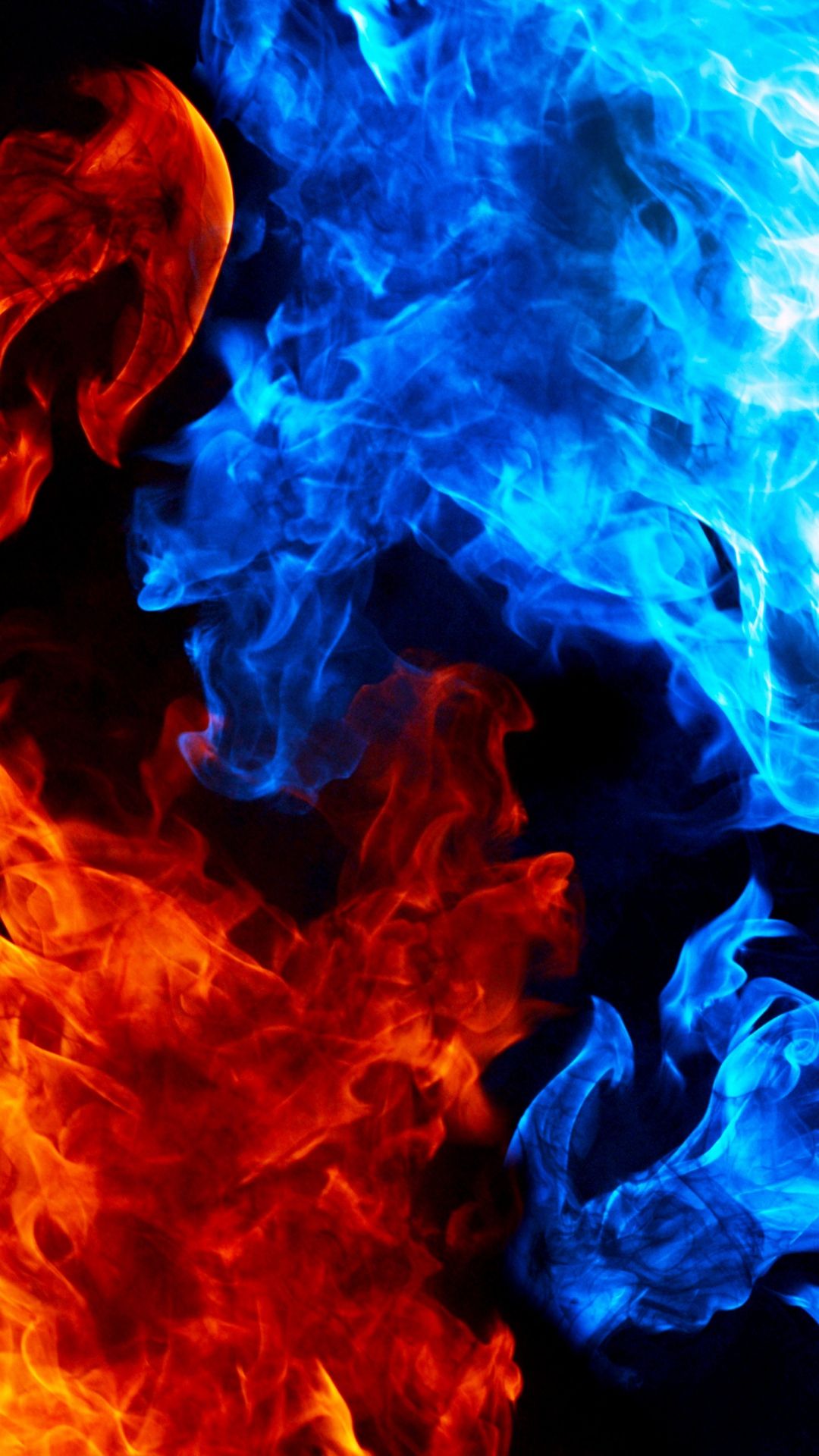 赤と青の炎 Iphone Wallpapers