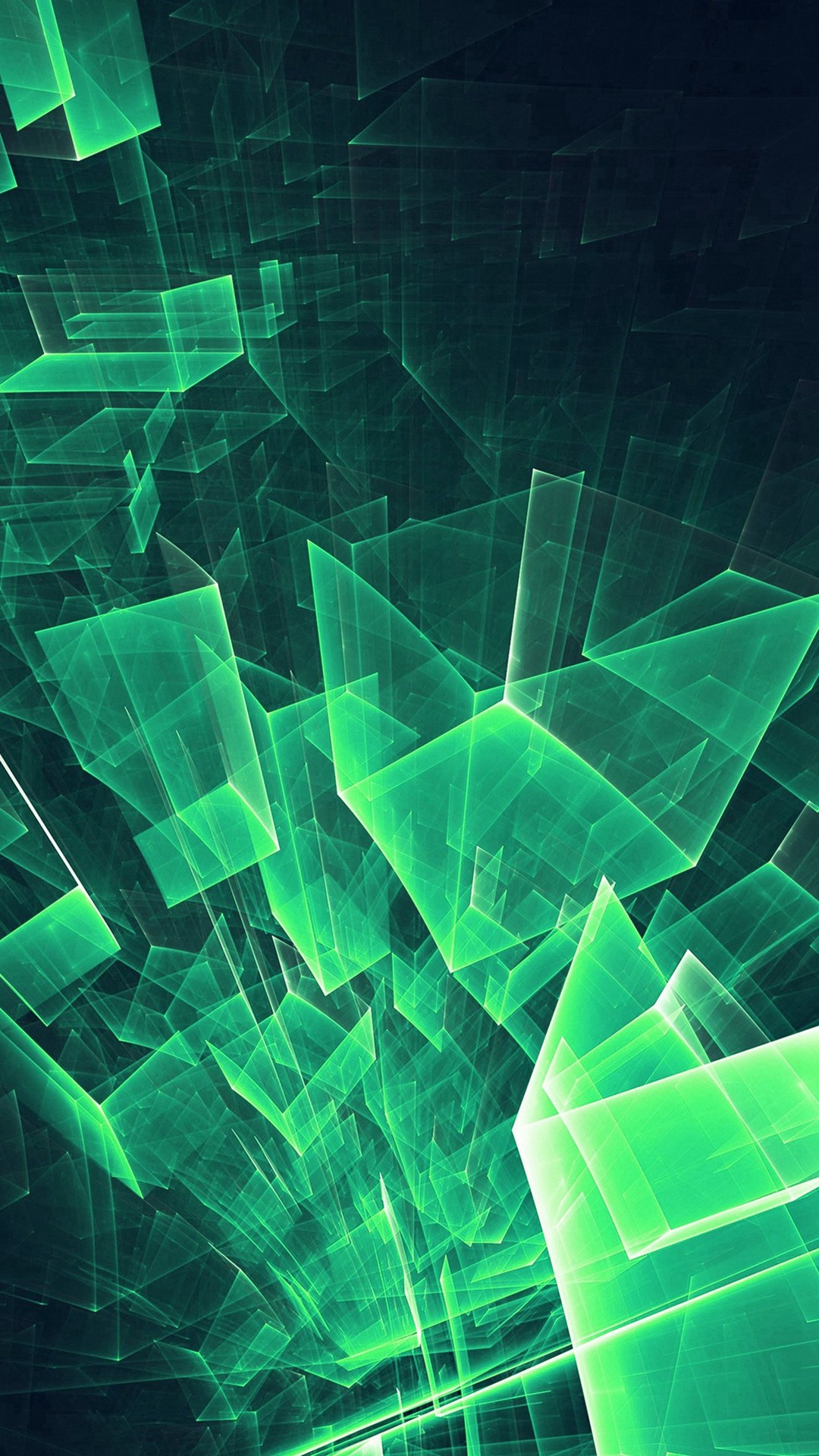 3d Green Cube Iphone Wallpapers
