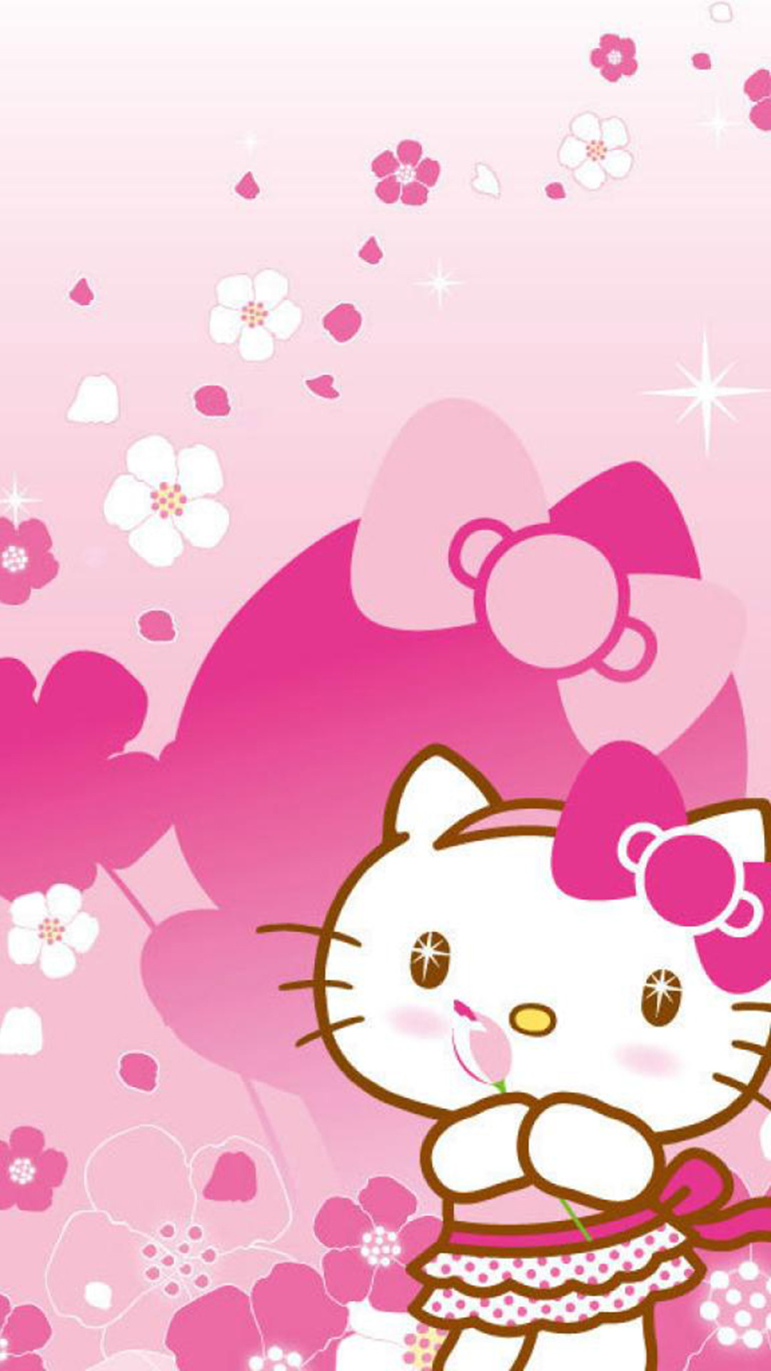 ハローキティのピンクのかわいいiphonex壁紙 Iphone Wallpapers