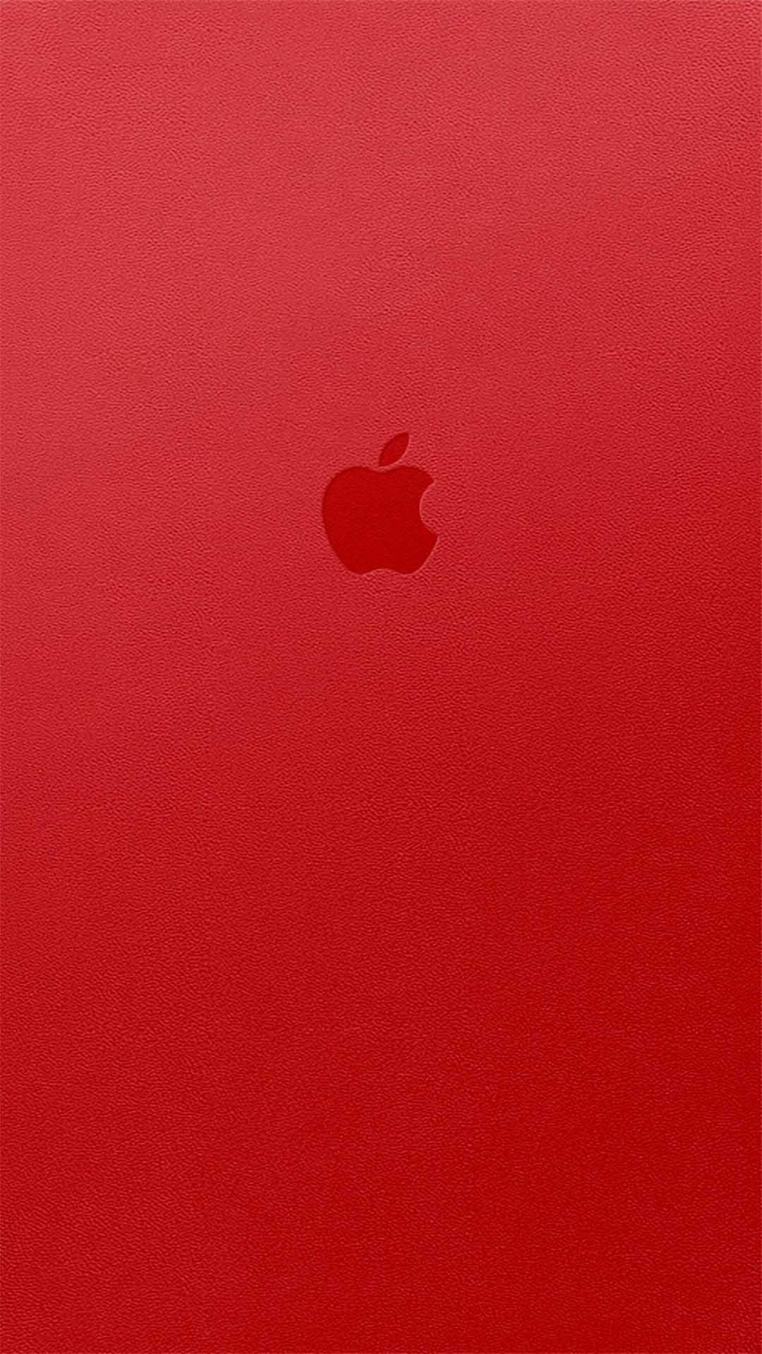 Iphone 7 Red Apple Logo Wallpaper