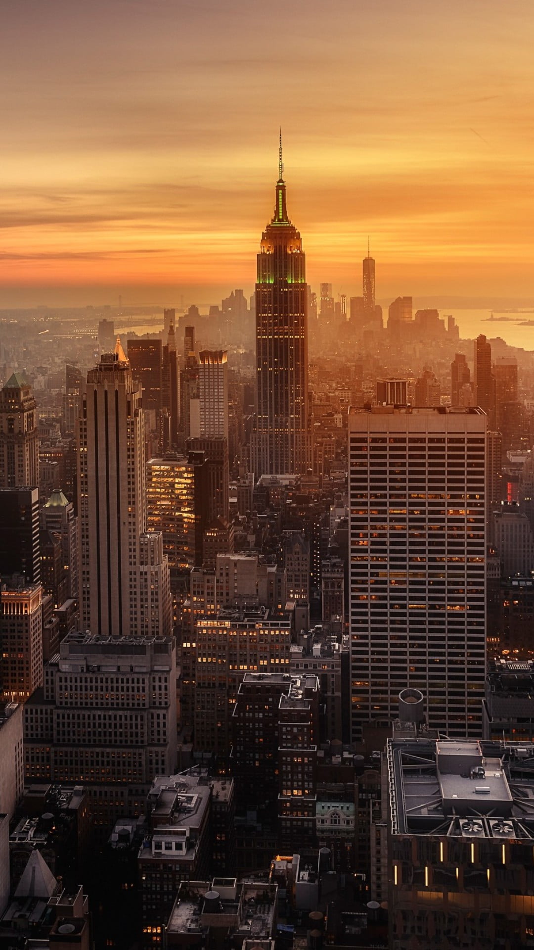 New York At Sunset Iphone Wallpapers