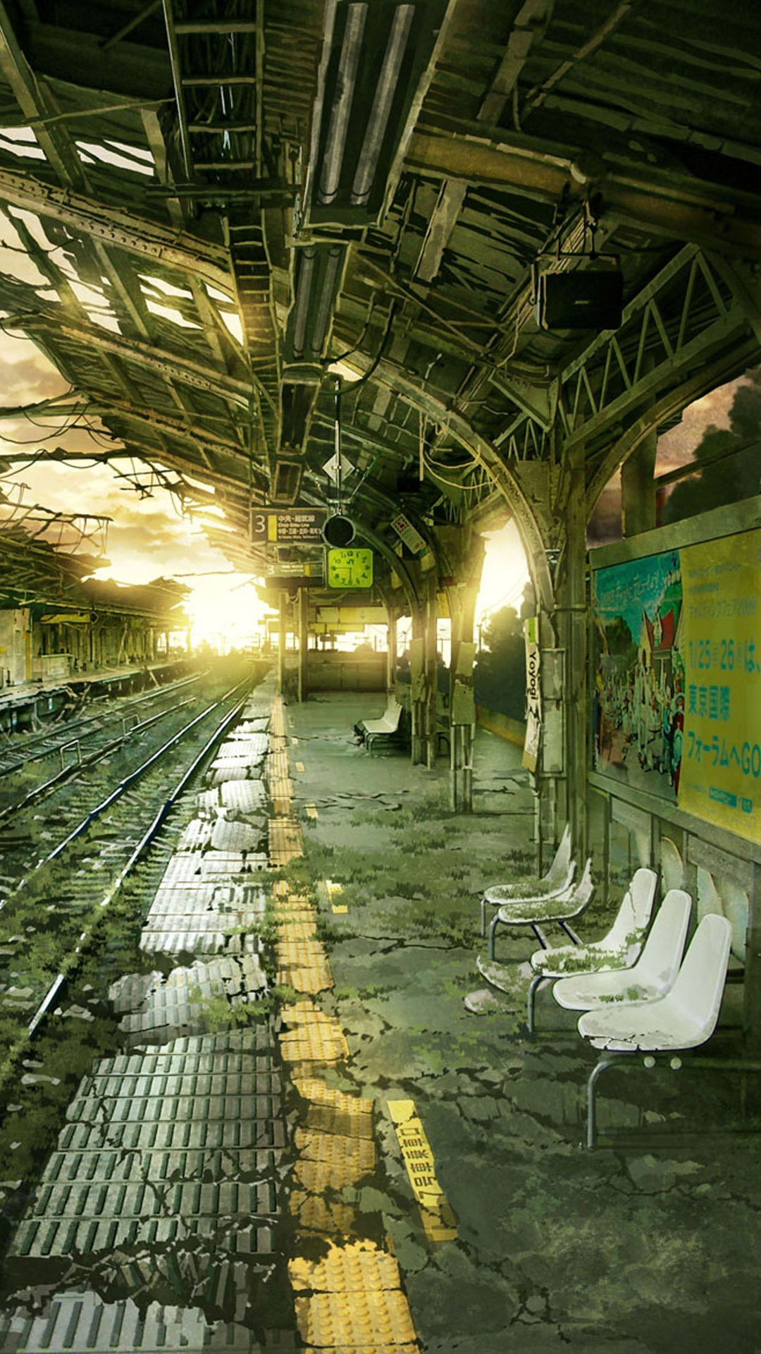 駅の廃墟 Post Apocalyptic Iphone Wallpapers