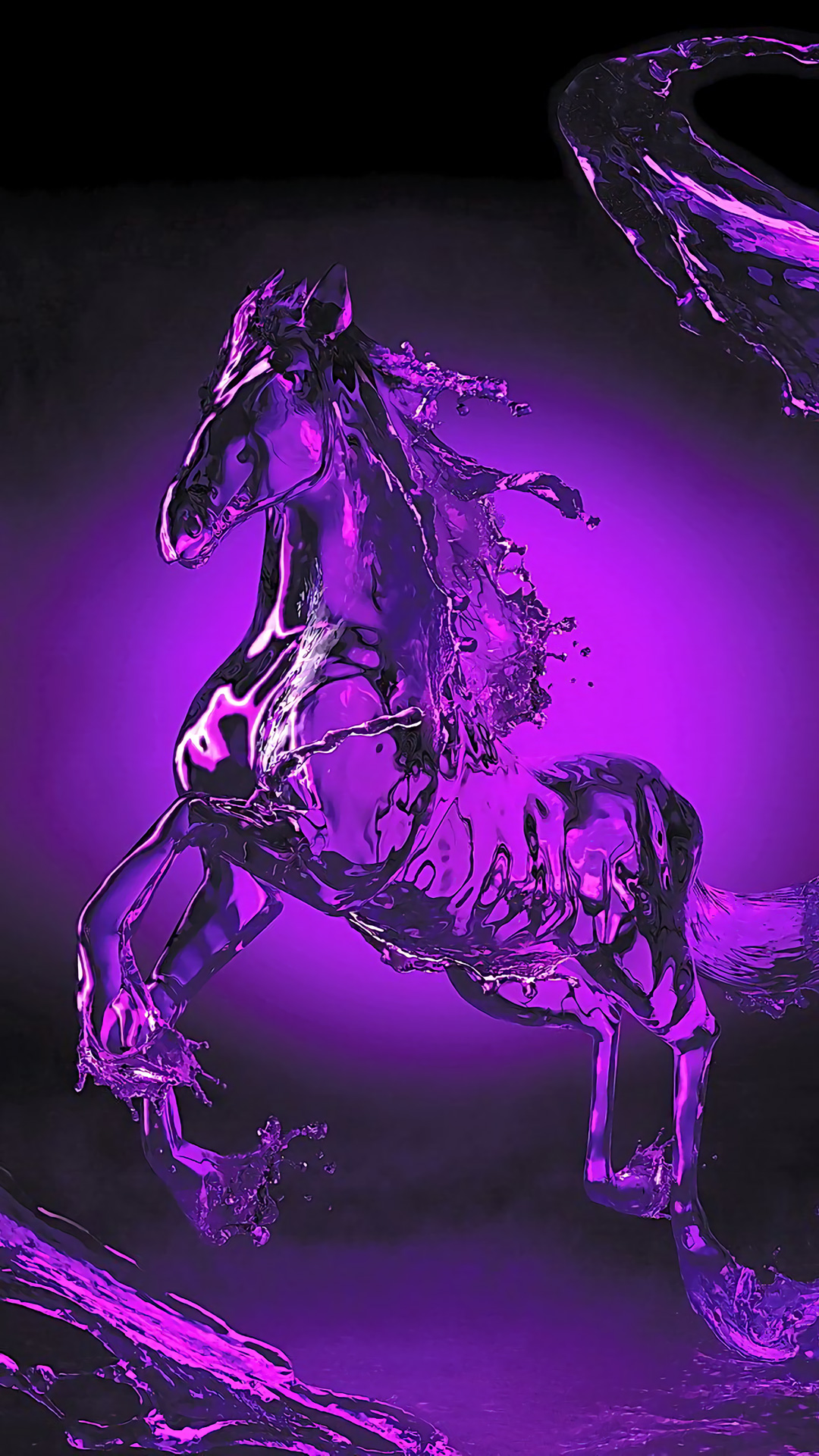 Purple Water Horse おしゃれなiphone壁紙 Iphone Wallpapers