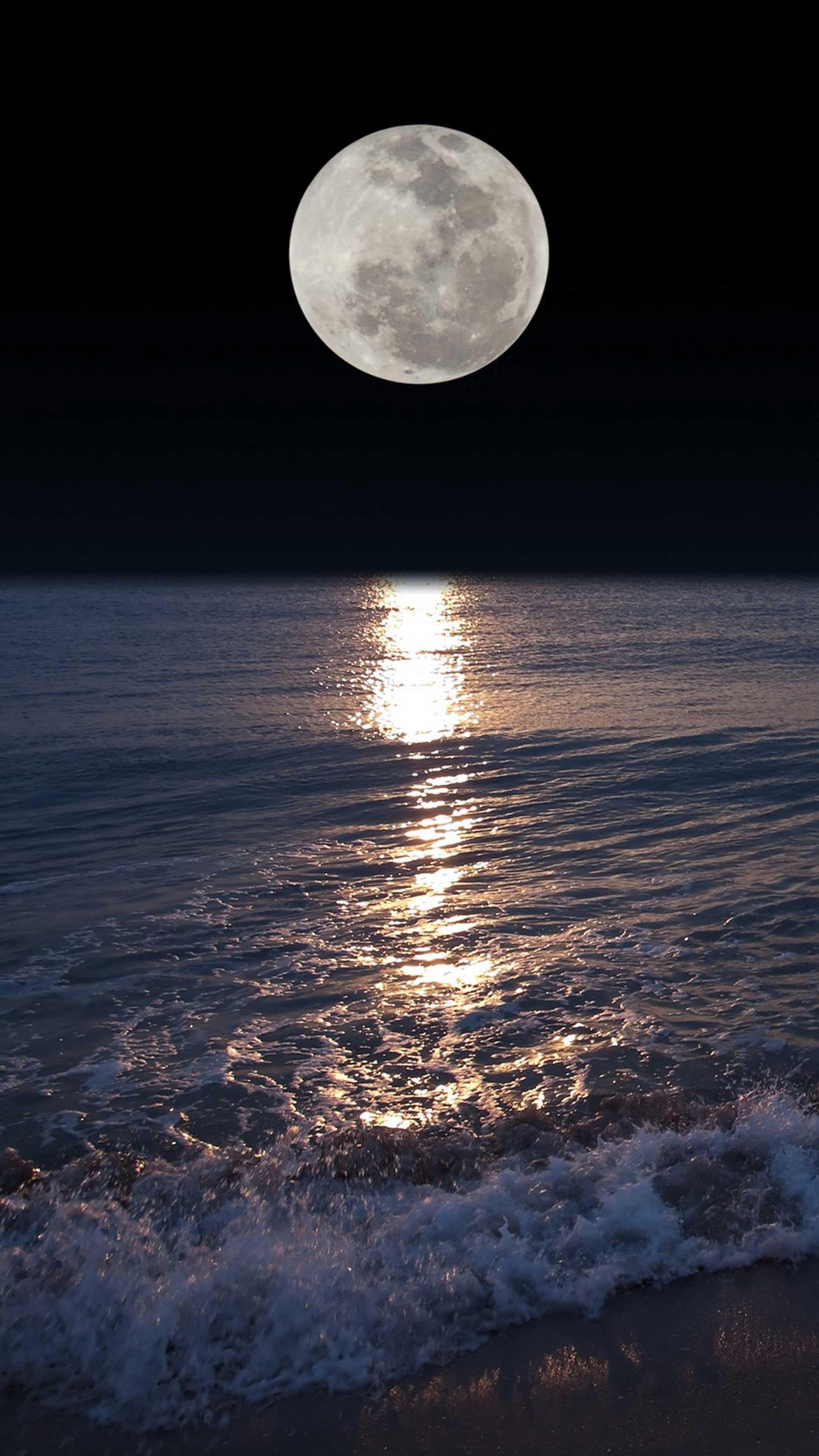 満月と海 Iphone Wallpapers