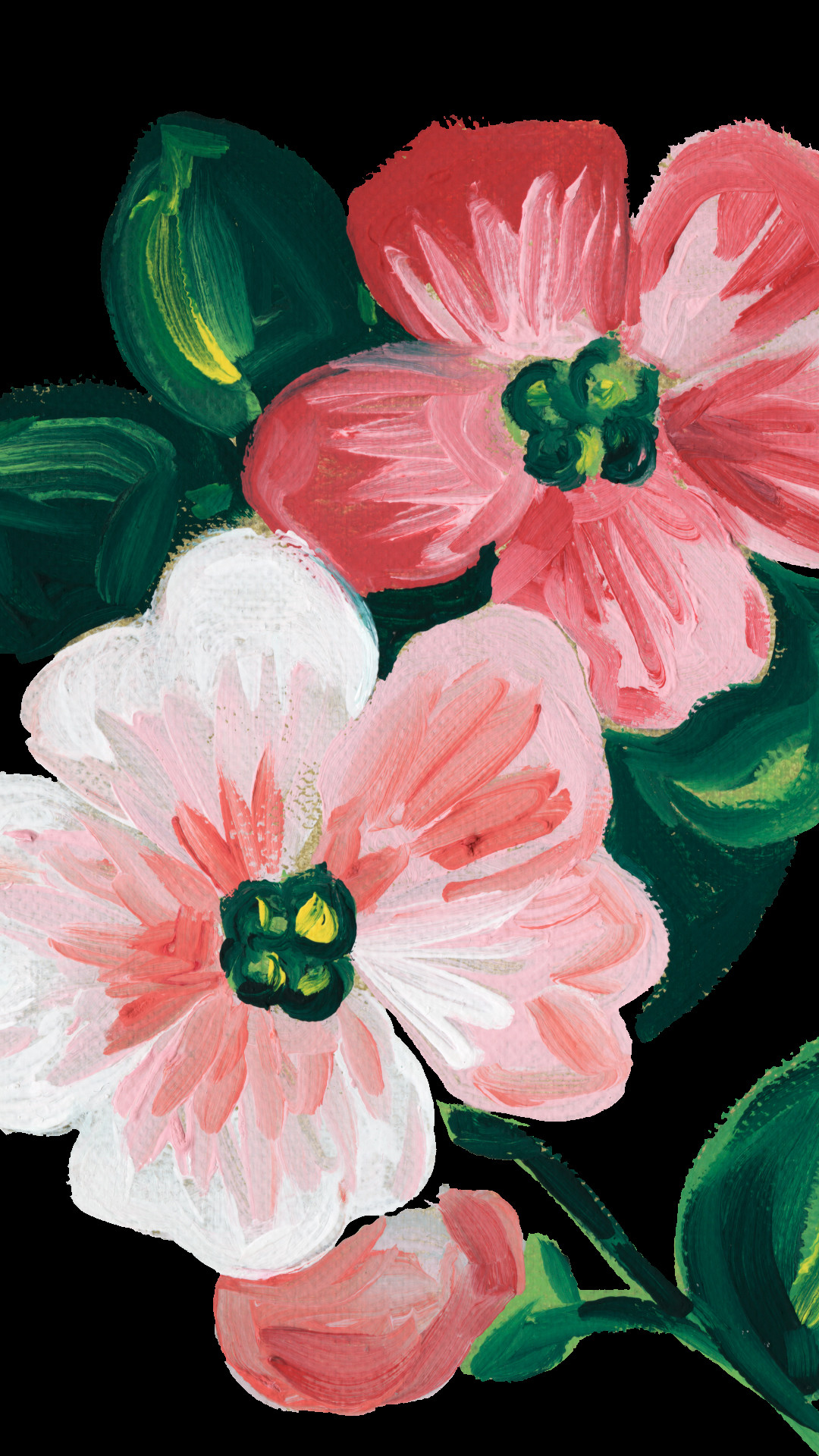 花の絵画 Iphone Wallpapers