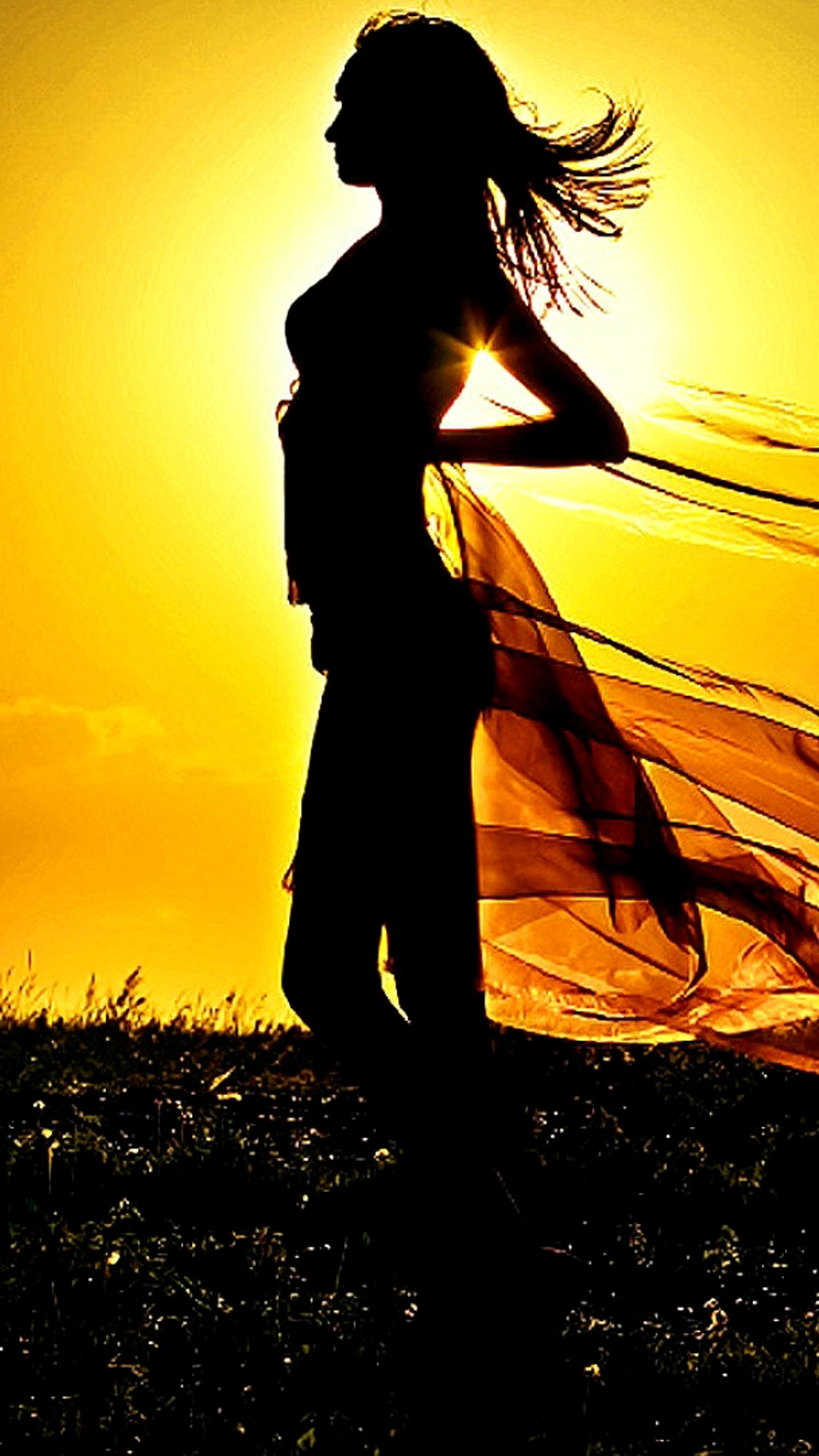 Sunset Girl Iphone Wallpapers