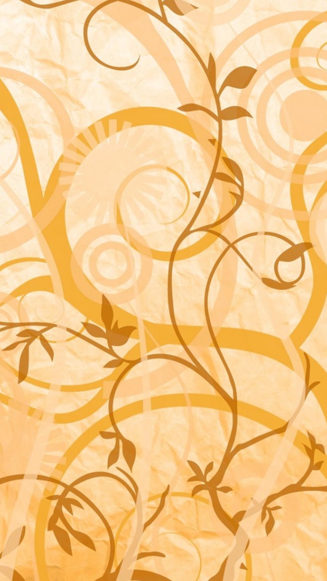 Ivy Pattern Of Gold Iphone Wallpapers