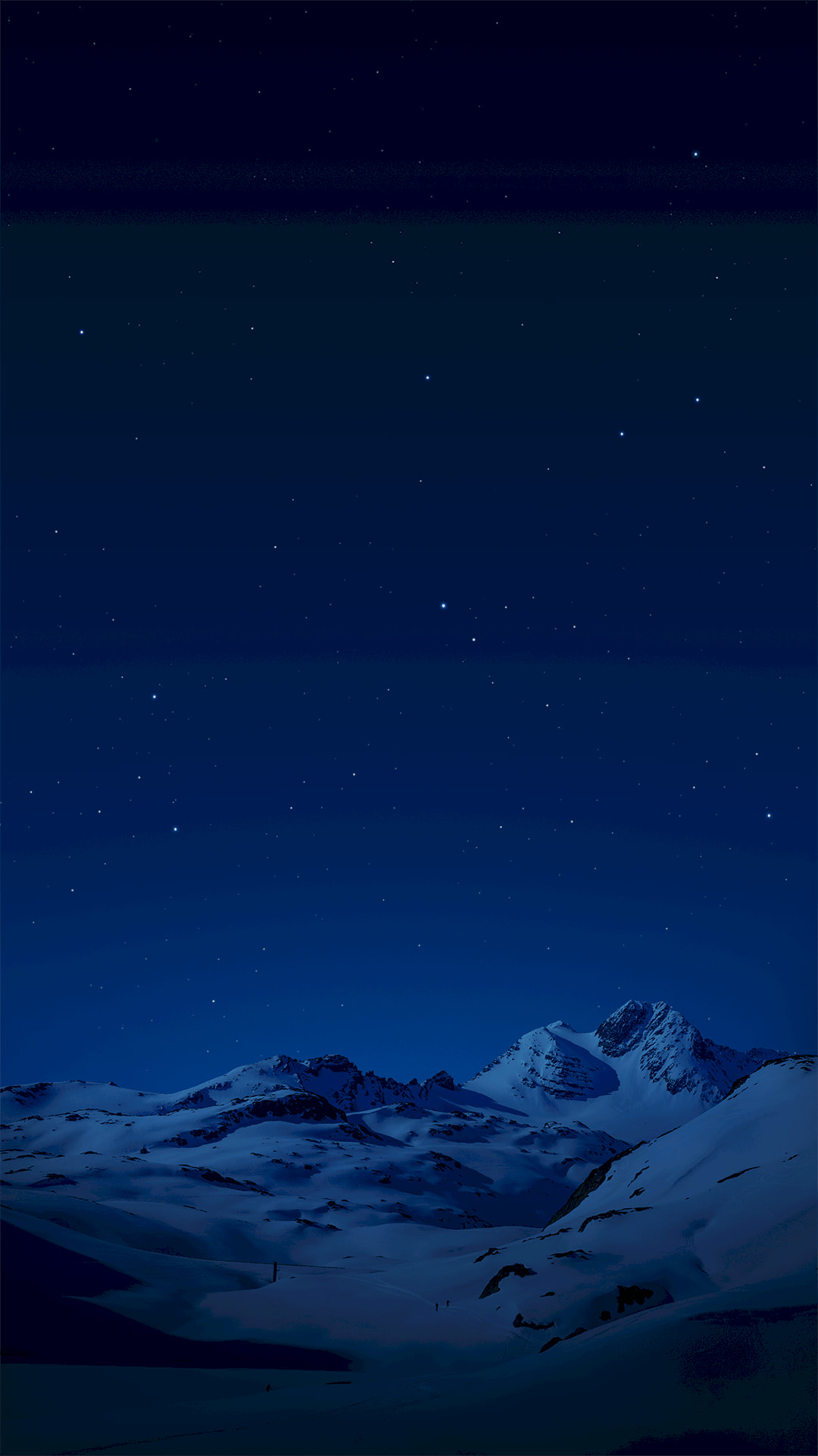 雪山の夜 Iphone Wallpapers