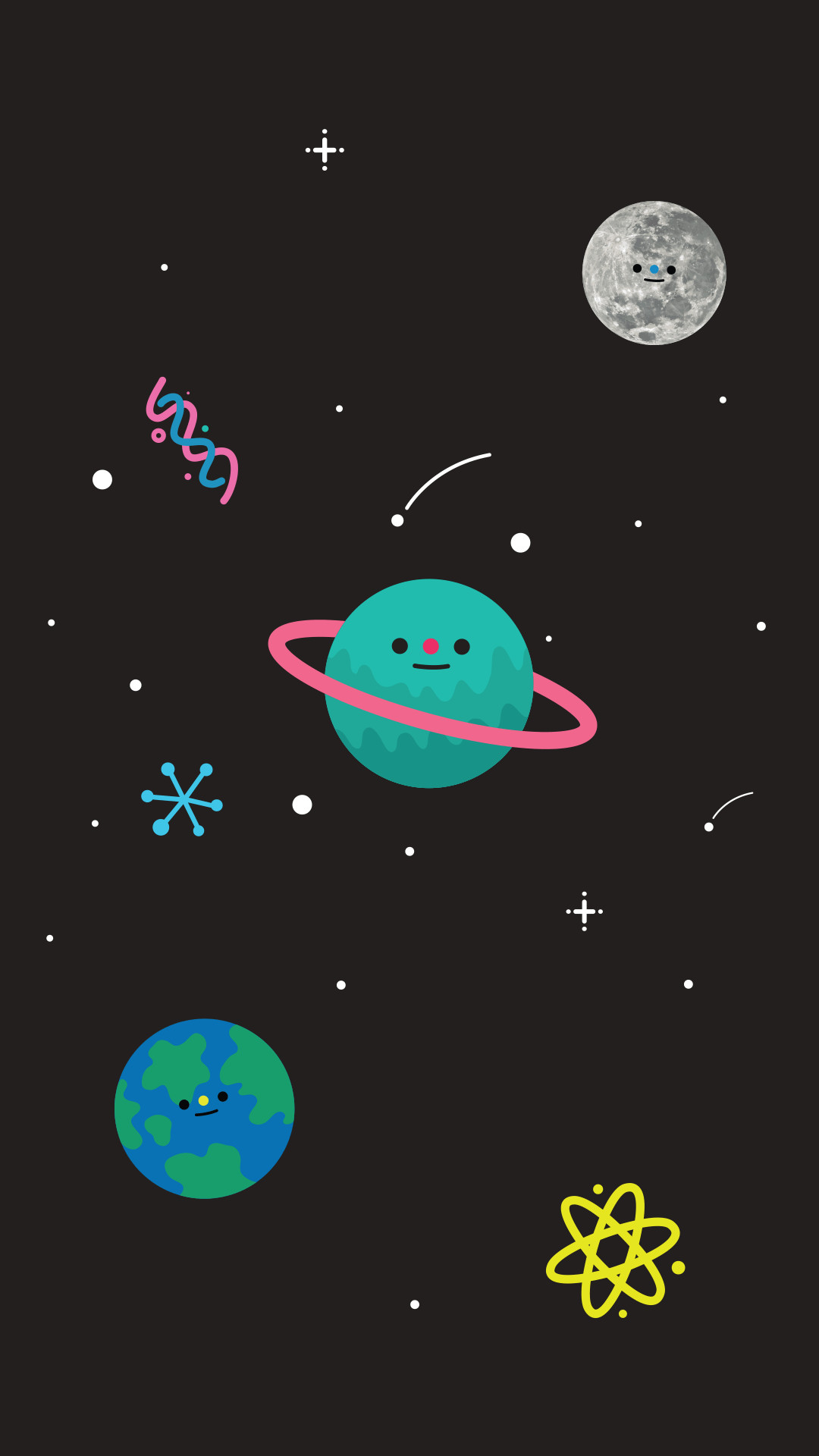 かわいい宇宙のイラスト Iphone Wallpapers