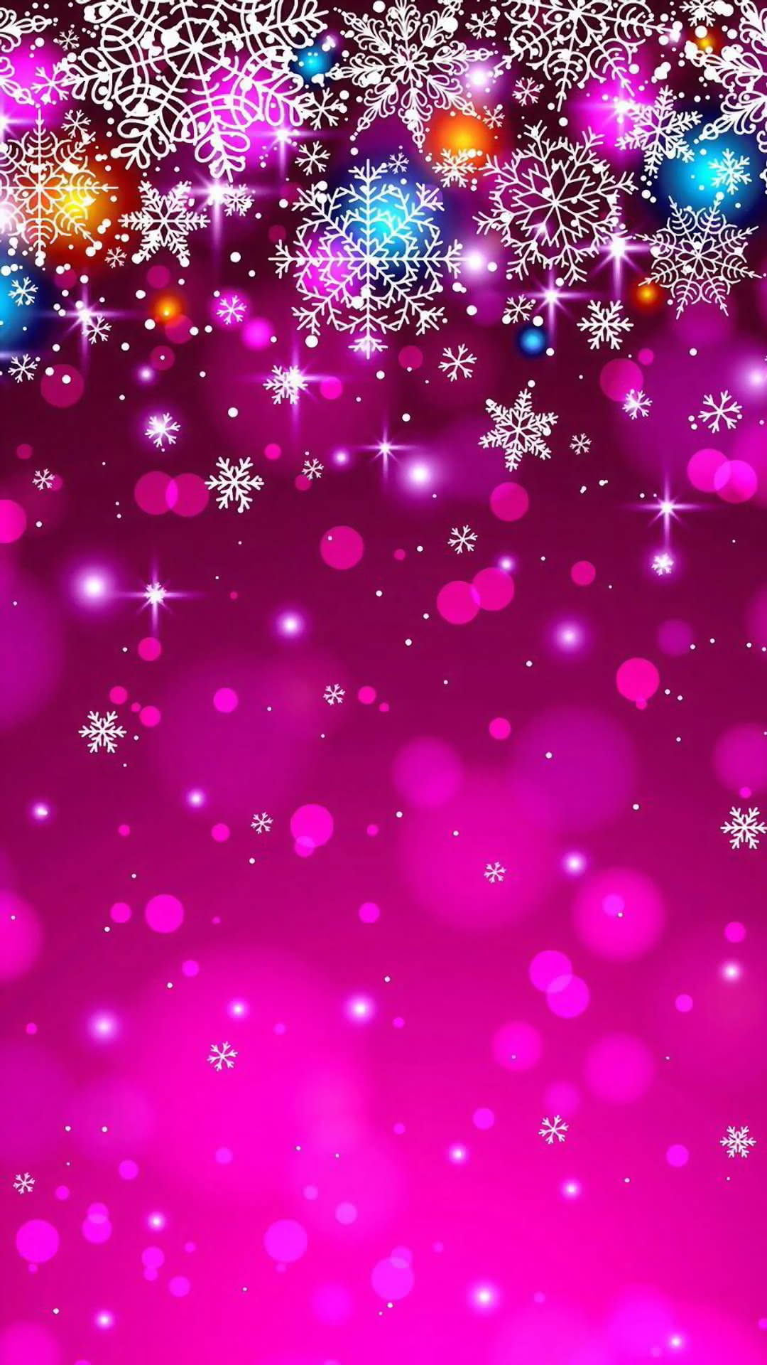 冬のキラキラ壁紙 ピンク Iphone Wallpapers