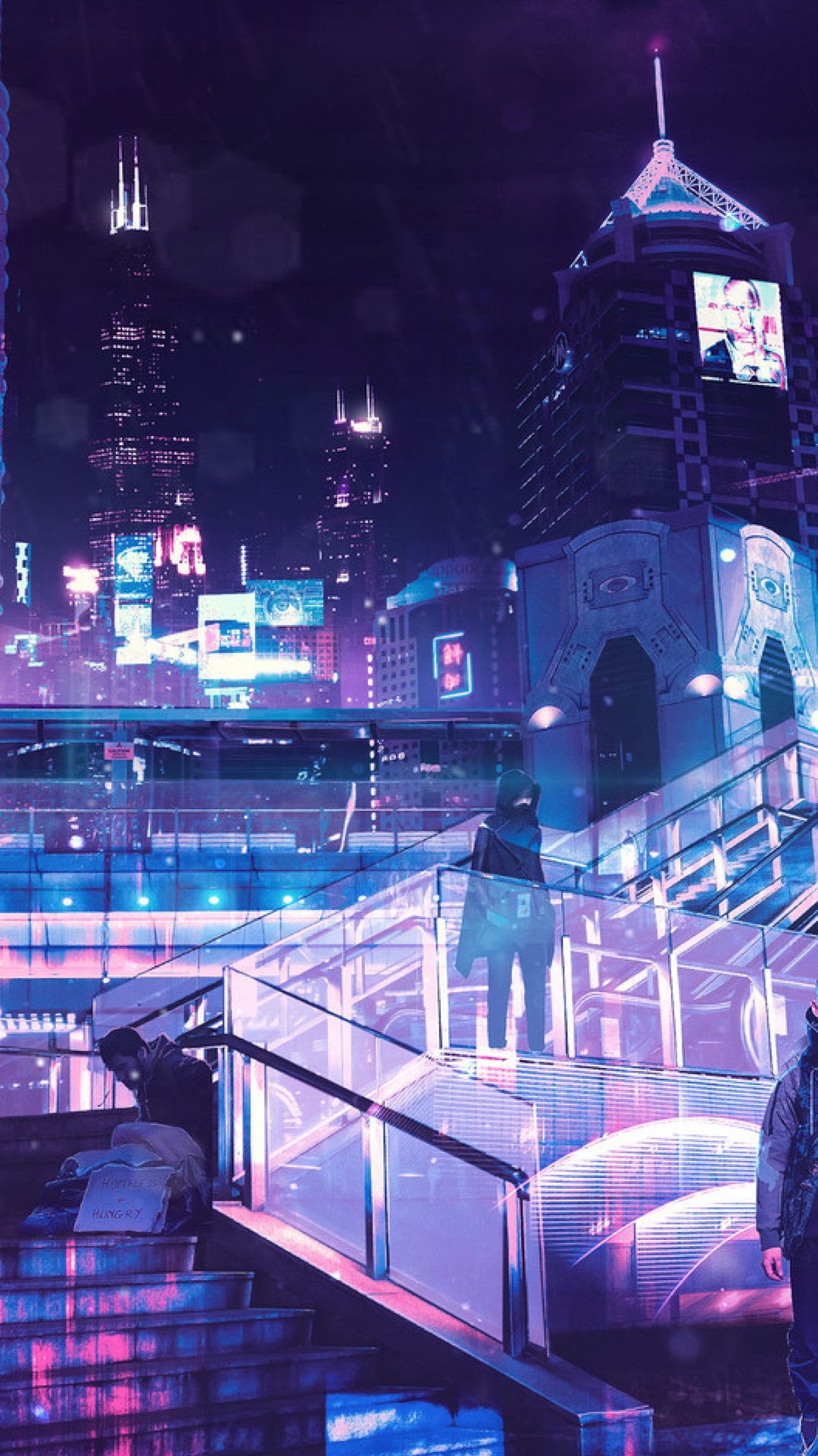 Download Illuminated Lights Cyberpunk Iphone Wallpaper  Wallpaperscom